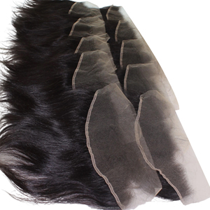 Extensions de Cheveux Humains 100% Transparent Frontal Raw Perruque Vietnamienne avec Main Marée Dentelle Jerry Curl et Fumi Styles - Product Image 5