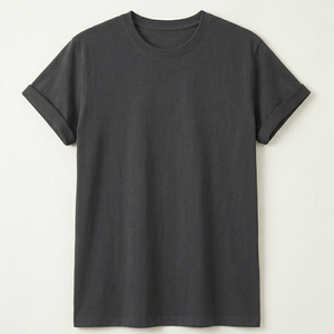 T-shirts en tissu jersey 100 % coton, imprimés sérigraphiés, à manches courtes, design vierge sur le devant, écologiques, options OEM/ODM, vente en gros - Product Image 1