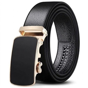 Ceinture carrée décontractée en cuir de vachette marron, légère et écologique, avec boucle en acier, personnalisable OEM/ODM - BS INTERNATIONAL NA177 - Product Image 6