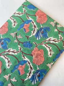 Tissu en coton imprimé au bloc, écologique et sur mesure, pour housses de coussin, robes, rideaux, sacs, projets d'artisanat - Textiles de maison pour garçons - Product Image 2