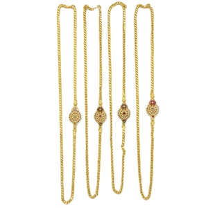 Collares de Cadena con Piedras de Circonita Cúbica Chapados en Oro Micro de 14K/18K/24K para Mujer, Joyería de Moda al por Mayor - Product Image 2