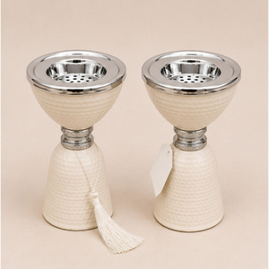 <b>Bakhoor</b> Burner with Silver Trim Arabic Mabkhara Modern Incense Holder <b>Oud</b> Frankincense Charcoal Censer for Middle East Ramadan - Product Image 1