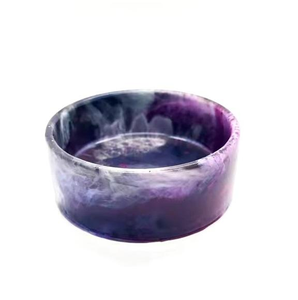 Nouveauté, Meilleure Vente : Bol à Soupe de Fête en Résine Époxy Écologique, Forme Ovale, Motif Tourbillon Pêche et Bords Festonnés - Product Image 2