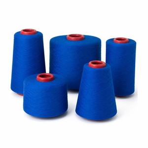 Fil de coton bleu, filé à anneaux, absorbant l'humidité, recyclable, 20s/1 pour le tissage textile, qualité supérieure, fabriqué en Inde, prix compétitif - Product Image 2