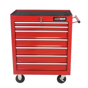 Carrello Portautensili Rosso Multifunzionale a 7 Cassetti con Ruote, Soluzione Pratica per lo Stoccaggio - Product Image 1