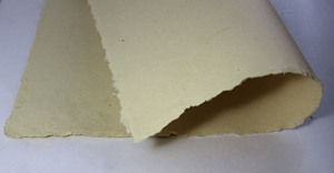 Feuilles de papier cadeau couleur crème sans bois et sans acide, 200 g/m², 100 % fibres de jute, idéales pour l'art, l'artisanat et la calligraphie - Product Image 4