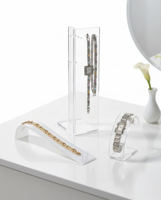 Présentoir d'angle élégant en acrylique 2026 pour bijoux, bracelets et montres – Montage facile, autoportant, classique pour accessoires