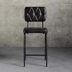 Chaise de bar Curzon en promotion – Siège rembourré noir élégant avec base en acier noir – Idéale pour la maison, les bars et les restaurants – Prix direct usine pour l'exportation - Product Image 2