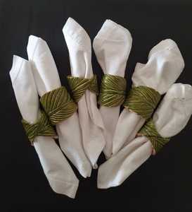 Leaf Shape Napkin Rings Resin 4.5cm Width Durable Classic <b>Party</b> <b>Table</b> Decoration - Product Image 1