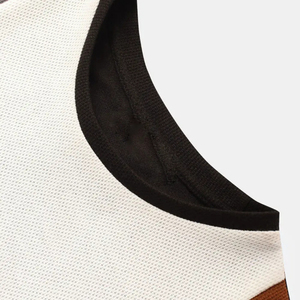 T-shirt en coton tricoté blanc 100 % de haute qualité pour homme, coupe ample et carrée, manches courtes, col rond, décontracté, uni, coupe ajustée - Product Image 4