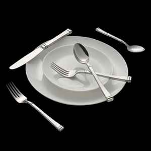 Ensemble de cuillères à salade en acier inoxydable poli, design classique, écologique, avec cuillère de service, produits personnalisés, passe au lave-vaisselle - Product Image 1