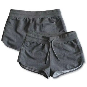 Women's Breathable High Waist Soft Cotton Sweat <b>Shorts</b> with Elastic Waist <b>Belt</b> and Pattern-Casual - Product Image 1