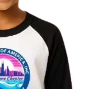 Girl's White and Black Baseball Shirt Casual Three Quarter Sleeve <b>Raglan</b> Tee Everyday Comfortable Lifestyle Clothing <b>Top</b> - Product Image 2