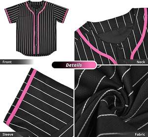 Maillot de baseball à rayures fines - Product Image 4