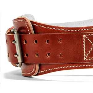 Strong leather lifting belt gym waist support bodybuilding powerlifting fitness training heavy duty adjustable accessory - Product Image 3