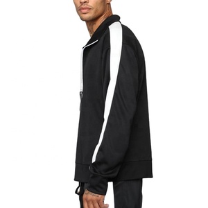 Venta al por mayor último Otoño Invierno personalizado hombres de talla grande cremallera chándal ajuste regular pulóver polar 100% algodón sólido bordado - Product Image 3