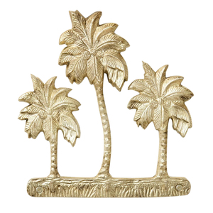Perchero de Pared de Metal de Lujo con Diseño de Palmera, Decorativo, Dorado, Tropical, para Colgar Abrigos, Toallas y Llaves, para Hogar u Hotel - Product Image 1