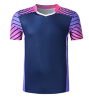 T-shirt de sport à manches courtes pour hommes et femmes, maillot de tennis, été 2024, séchage rapide, imprimé, uniforme de tennis de table, ping-pong, badminton