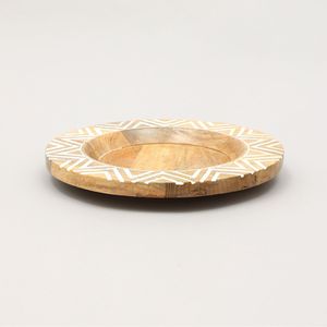Piatto Decorativo in Legno Artigianale da 13 Pollici, Stoviglie in Legno per Decorazioni da Tavola per Cene e Feste - Product Image 3