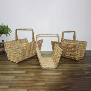 Eco-Friendly Handmade Water Hyacinth <b>Log</b> Basket, Stylish Eco Friendly Carrier <b>for</b> <b>Fireplace</b> <b>Logs</b> - Product Image 6