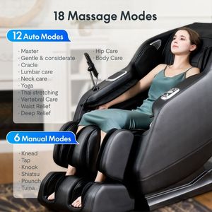 <b>Zero</b> <b>Gravity</b> SL-Track Shiatsu Massage Recliner <b>Chair</b> Full Body Body Scan Airbags & Deep Yoga Foot Rollers SL-Track Massage <b>Chair</b> - Product Image 2