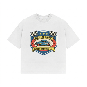 Camiseta Oversize para Hombre, Algodón Premium, Tacto Suave, Estampado Gráfico Coral, Logotipo Personalizado, Camiseta 100% Algodón para Hombre, Corte Holgado, Estampada - Product Image 4