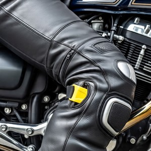Pantalon de course en cuir sur mesure MALIK RAZA |   Sur mesure et grandes tailles ajustées sur mesure |   Équipement de moto respirant et à séchage rapide - Product Image 4
