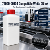 Encre CIJ compatible Lei 79000-00104, 950 ml, blanche, pour imprimante à jet d'encre continu, directement de l'usine, solvant professionnel