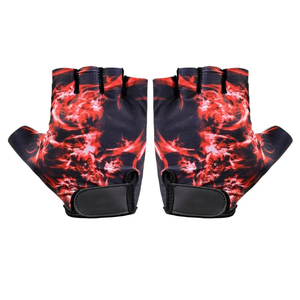Guantes de Levantamiento de Pesas Huzu Enterprises Grises, Medios Dedos, con Palma Acolchada, Transpirables, de Poliéster, Unisex, sin Dedos, para Gimnasio y Fitness - Product Image 4