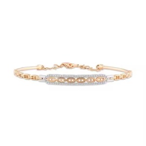 Women's 18K Gold Plated Tennis Classic <b>Bracelet</b> Round Moissanite Diamond <b>Bangle</b> Style Simple <b>Bracelet</b> Everyday Wear <b>Bracelet</b> - Product Image 3
