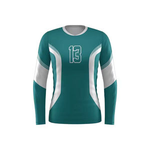 Camiseta de Voleibol Personalizada para Hombre, 100% Poliéster, Ligera, Deportiva, Transpirable, Uniforme de Equipo, Cuello en V, Secado Rápido, OEM - Product Image 1