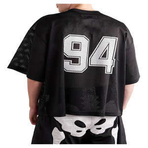 Camiseta de fútbol americano retro estilo streetwear de moda, personalizada con impresión sublimada y malla cosida. - Product Image 5