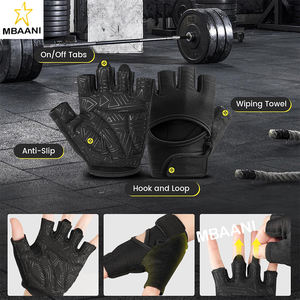 Thick Padded Workout Gym Gloves with Full Palm Protection & Grip & Shock Absorption for Women & Men's Fitness Exercise Training - Product Image 3