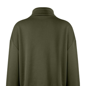 Sweat-shirt à col roulé pour femme, best-seller, personnalisé, 100% coton, logo imprimé, fermeture éclair sur le devant, respirant, séchage rapide, décontracté, hiver - Product Image 5