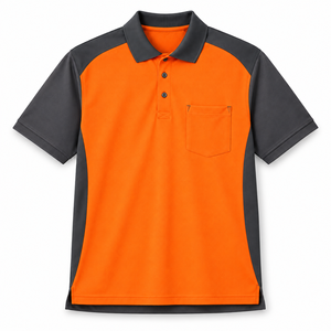 Charcoal Grey and <b>Royal</b> <b>Blue</b> Short Sleeve <b>Polo</b> <b>Shirt</b> with Chest Pocket and Contrast Panels Staff Uniform Team Uniform Club Wear - Product Image 4
