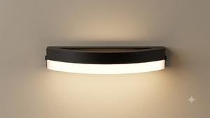 Minimalist Black Acrylic Shade Wall Lamp <b>LED</b> 3500K Warm White <b>Surface</b> <b>Mounted</b> Indoor <b>Lighting</b> - Product Image 2