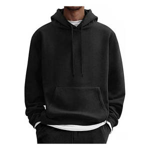 Sweat à capuche unisexe personnalisable en molleton bouclette épais, en polyester et coton, teint uni, technique et sportif, pour l'hiver - Product Image 2