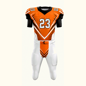Nouvelle Arrivée Ensembles d'uniformes de football américain pour hommes Personnalisables Vente en gros Manches courtes Respirants Grandes tailles Impression numérique frontale 100% - Product Image 5