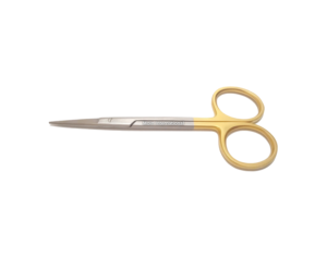 กรรไกรทังสเตนคาร์ไบด์4.5นิ้วแบบใช้ซ้ำได้กรรไกรทางการแพทย์ทำจากสเตนเลสสตีลทรงตรงไอริสกรรไกรผ่าตัด TC ทิปการใช้พลังงานแบบแมนนวล - Product Image 1