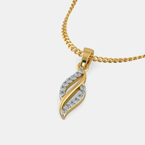 Collar con Colgante Geométrico de Oro Amarillo con Diamante Cultivado en Laboratorio - Product Image 2
