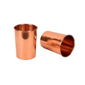 Gobelet à boire en cuivre à paroi droite, design minimaliste, verre à eau quotidien, tasse légère pour boissons, vente en gros en vrac, Inde - Product Image 5