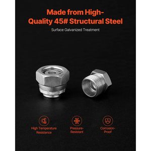 Kit di 64 Pezzi per Raccordi Idraulici Industriali e Tappi per Tubi, Resistente e Professionale - Product Image 4