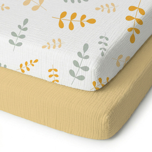 Sábana de Cuna de Muselina de Bambú Bambu Basics, Suave para Ti y para el Medio Ambiente, Cubre Colchón Ajustable para Bebés Niños y Niñas - Product Image 2