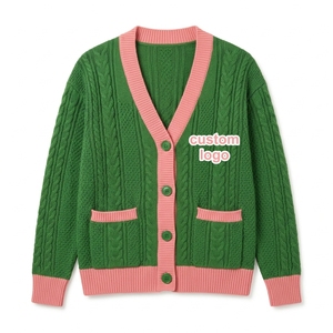 Make Your Custom Good Quality V-Neck for Sorority/Fraternity/Schools/Colleges/Universities Logo Knitted <b>Cardigans</b> <b>Sweaters</b> - Product Image 1