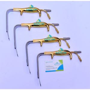 STAINLESS STEEL HIGH QUALITY FERRIERA STYLE RETRACTOR, WITH <b>FIBER</b> <b>OPTIC</b> <b>LIGHT</b> GUIDE - Product Image 2
