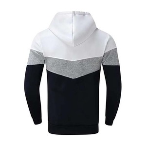 Survêtement unisexe à capuche imprimé color block, coupe décontractée, manches longues, en polyester et coton, idéal pour l'hiver - Product Image 3