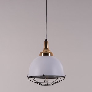 Wholesale <b>industrial</b> pendant light custom white metal hanging <b>lamp</b> manufacturer offers bulk modern brass dome ceiling fixture - Product Image 1
