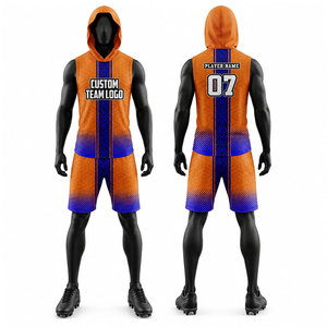 Custom Sleeveless 7 on 7 <b>Football</b> <b>Jersey</b> With Hood 7v7 Polyester 4 Way Stretch Compression 5v5 Youth Flag <b>Football</b> Team Uniforms - Product Image 1