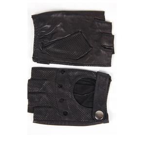 Gants de conduite en cuir pour hommes en peau de chèvre sans doigts de style court avec fermeture à bouton Dressing élégant pour un usage quotidien/décontracté - Product Image 6