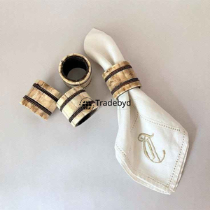 Anillo para Servilletas de Hueso Estilo Rústico Ecológico Premium, Hecho a Mano, Decoración Natural para Mesa, Ideal para Regalos, Tradebyd - Product Image 3